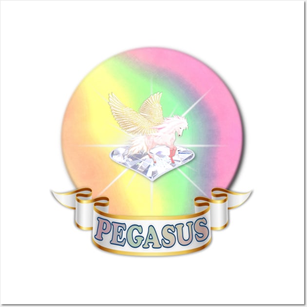 Pegasus Wall Art by KC Morcom aka KCM Gems n Bling aka KCM Inspirations